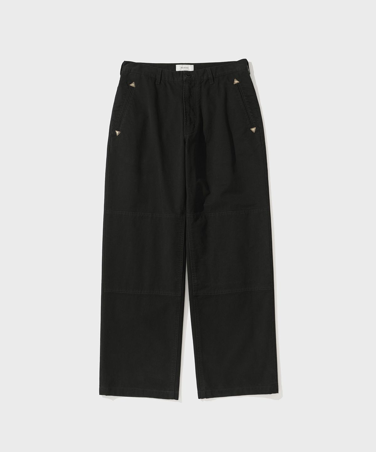 셔터(SHIRTER) COTTON DRILL DOUBLE KNEE PANTS (BLACK)