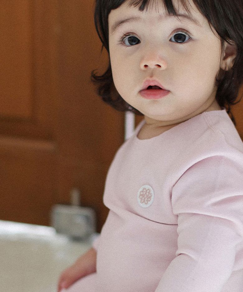 [BABY]퓨어 실크 실내복 핑크