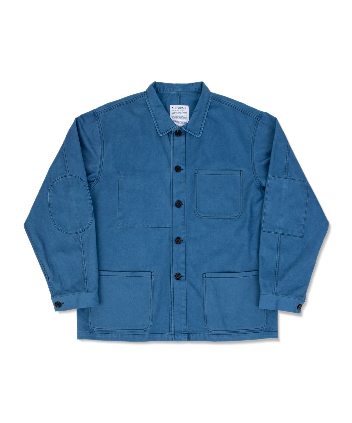 미디엄스(MEDIUMS) Washed Twill French Work Jacket - Blue (워시드 트윌 프렌치 워크 자켓 - 블루)