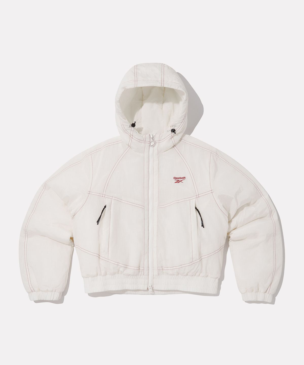 리복(REEBOK) 그리드 스티치 패딩 자켓 (W) - 오프 화이트