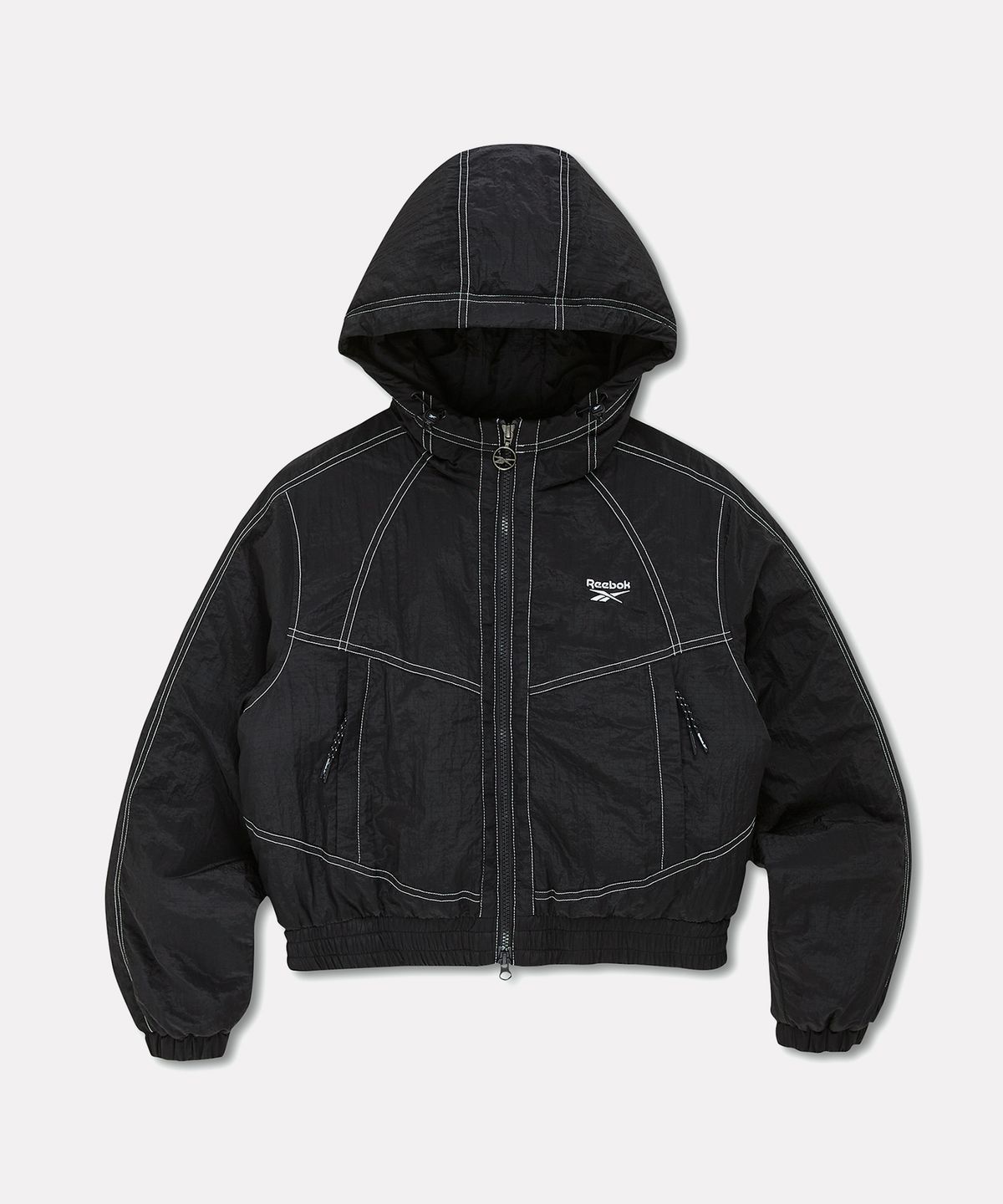 리복(REEBOK) 그리드 스티치 패딩 자켓 (W) - 블랙