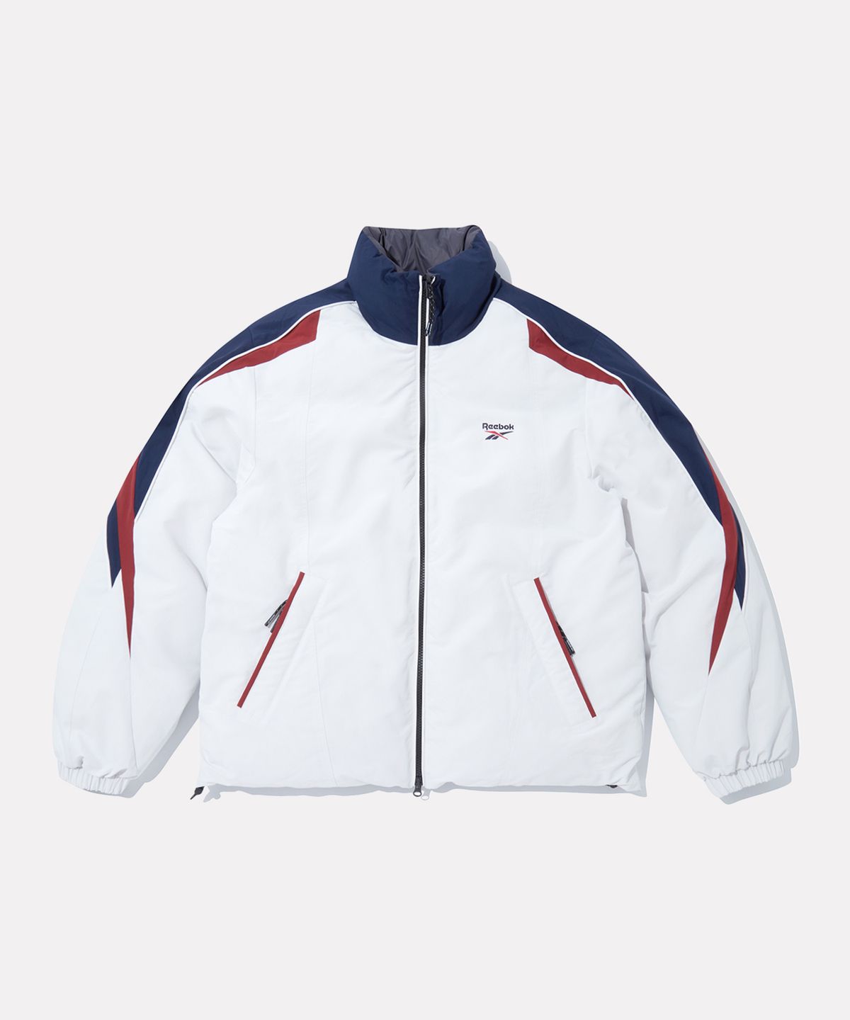 리복(REEBOK) 벡터 리버시블 패딩 - 페일 베이지:그레이