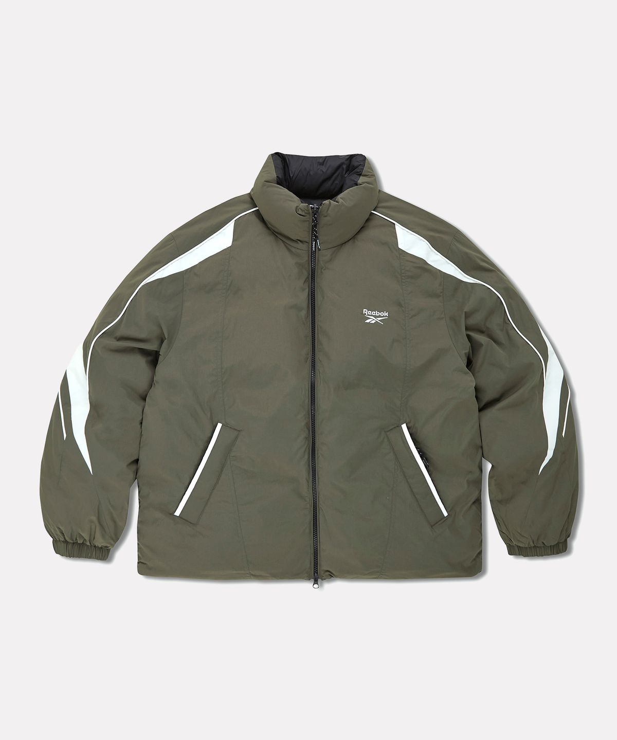 리복(REEBOK) 벡터 리버시블 패딩 - 샌드 카키:블랙