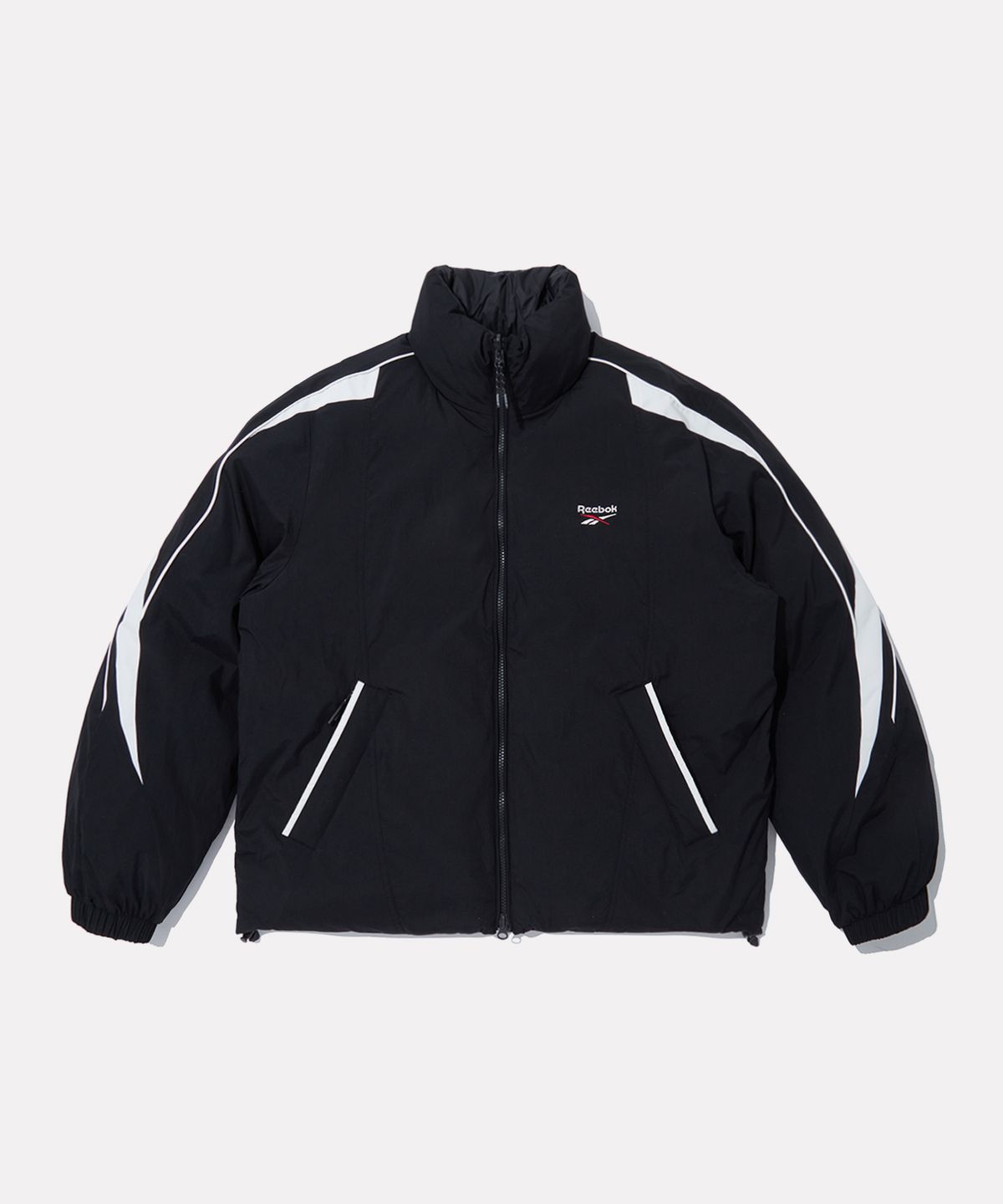 리복(REEBOK) 벡터 리버시블 패딩 - 블랙:블랙