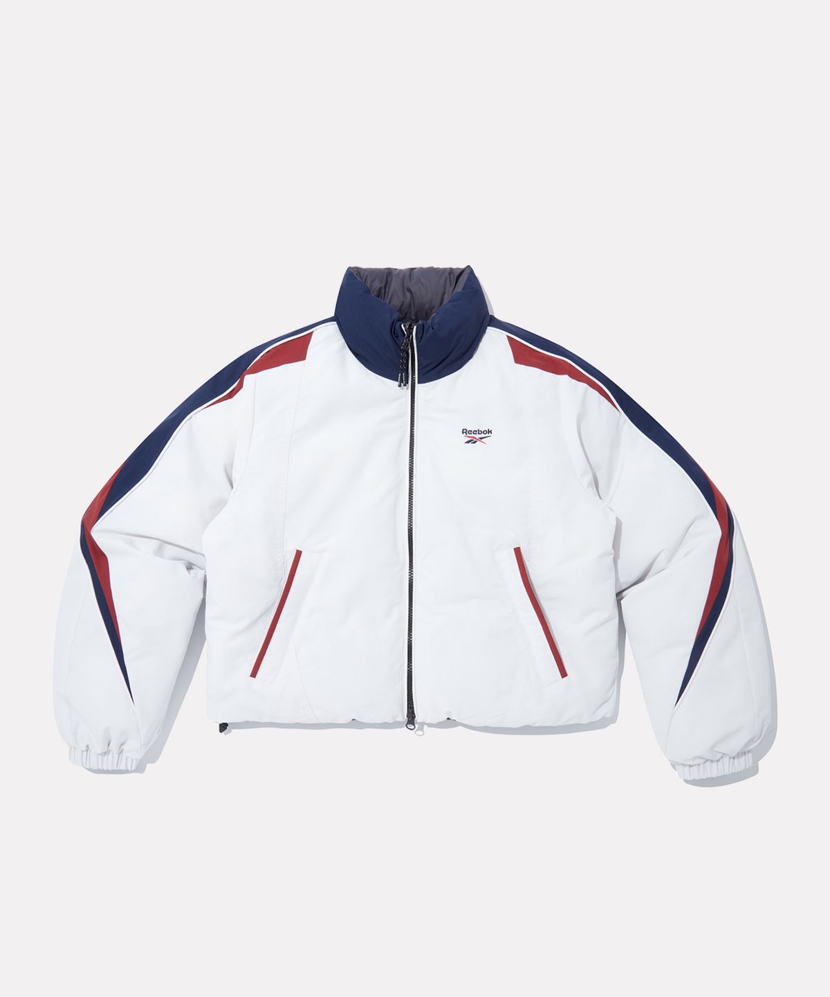 리복(REEBOK) 벡터 리버시블 패딩 (W) - 페일 베이지:그레이