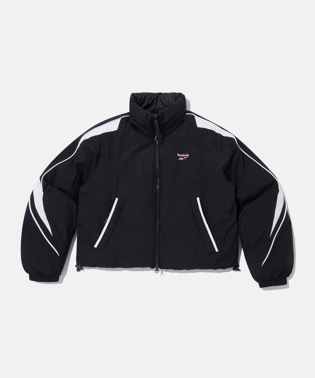 리복(REEBOK) 벡터 리버시블 패딩 (W) - 블랙:블랙