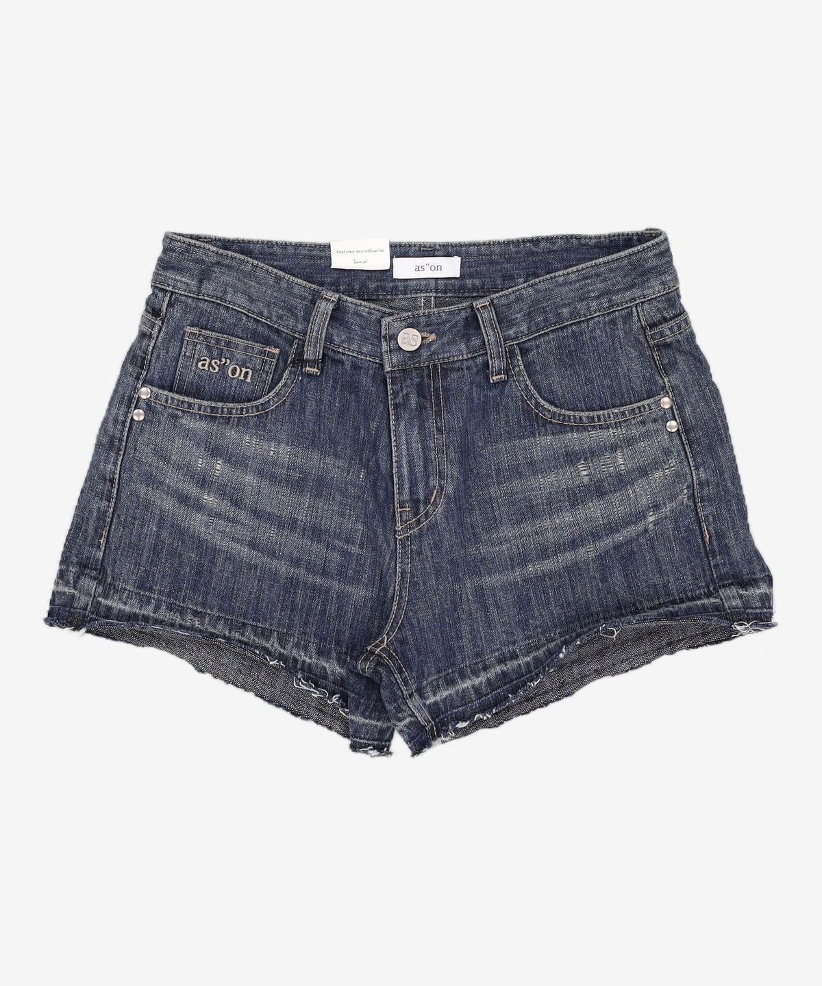 애즈온(ASON) FOLD DENIM SHORT PANTS / BLUE M