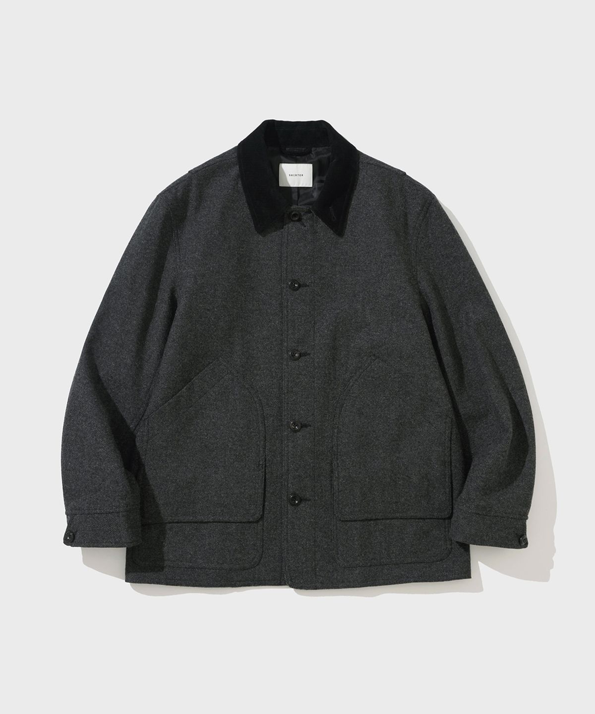 셔터(SHIRTER) CORD TRIM HUNTING JACKET (BLACK)