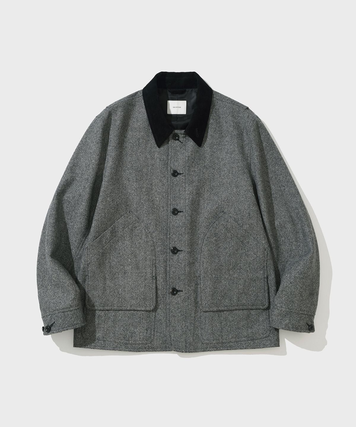 셔터(SHIRTER) CORD TRIM HUNTING JACKET (GREY)