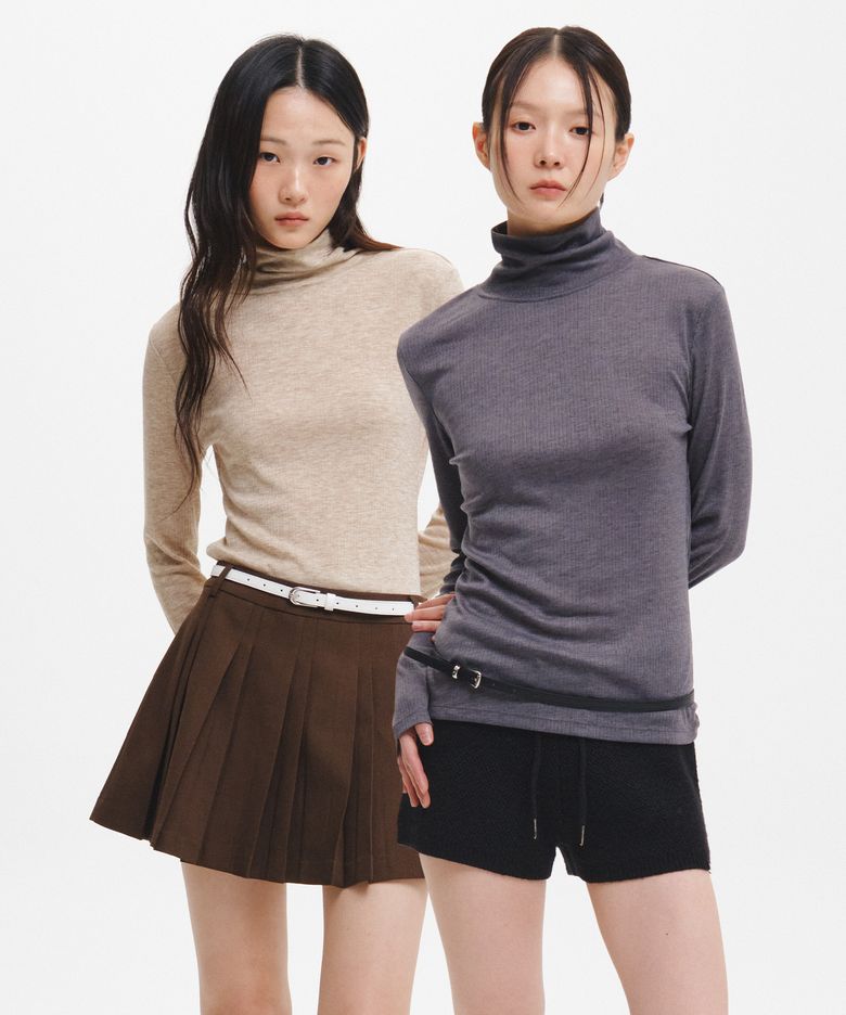 골지 소프트 터틀넥 티셔츠 [6COL] / GF3LTS511