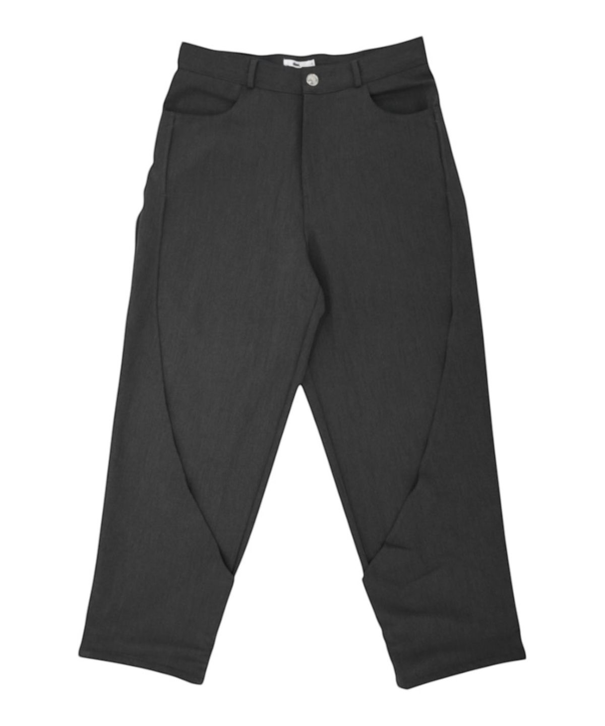 다시(DASI) Layered arc slacks (Gray)