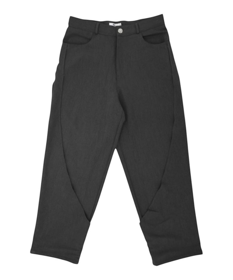 Layered arc slacks (Gray)