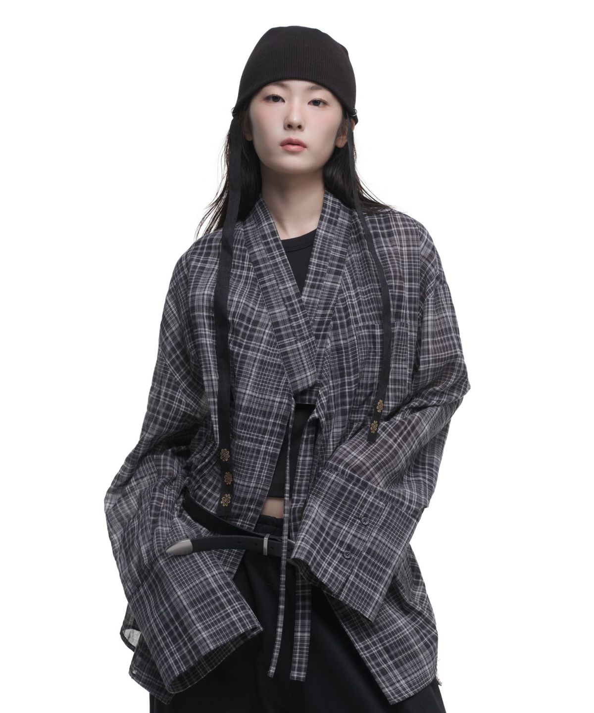 칠 하나 투 구육(71TO96) Sheer Mu Shirt (Check)
