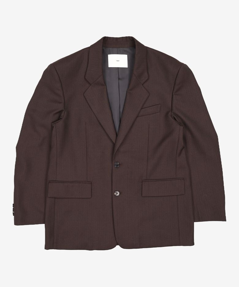 Virgin Wool Herringbone Single Jacket 100