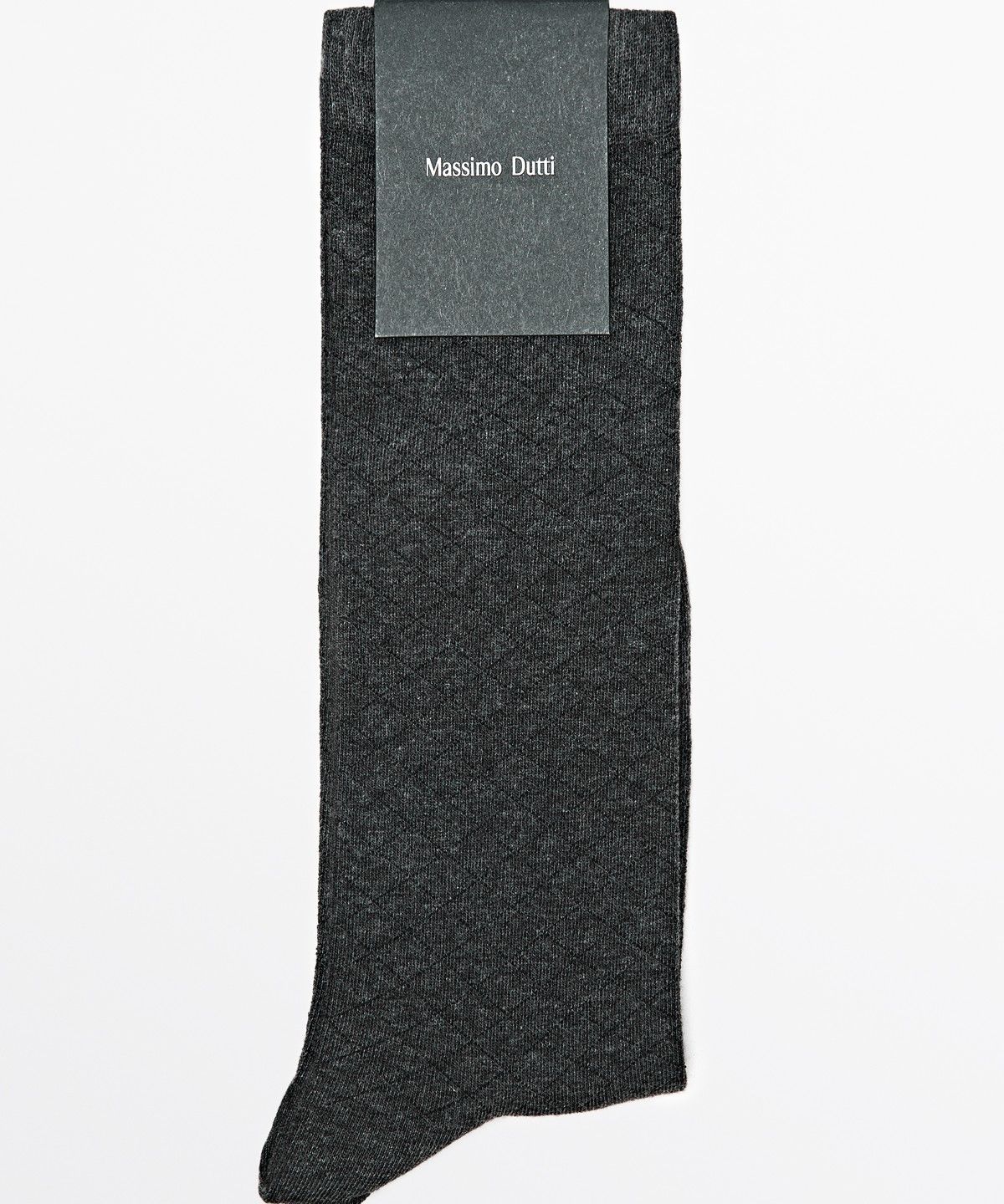 마시모두띠(MASSIMO DUTTI) 다이아몬드 패턴 코튼 블렌드 양말