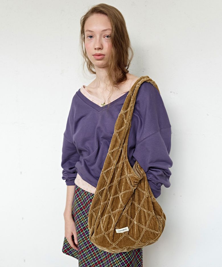 Diamond Velvet Bag, Olive