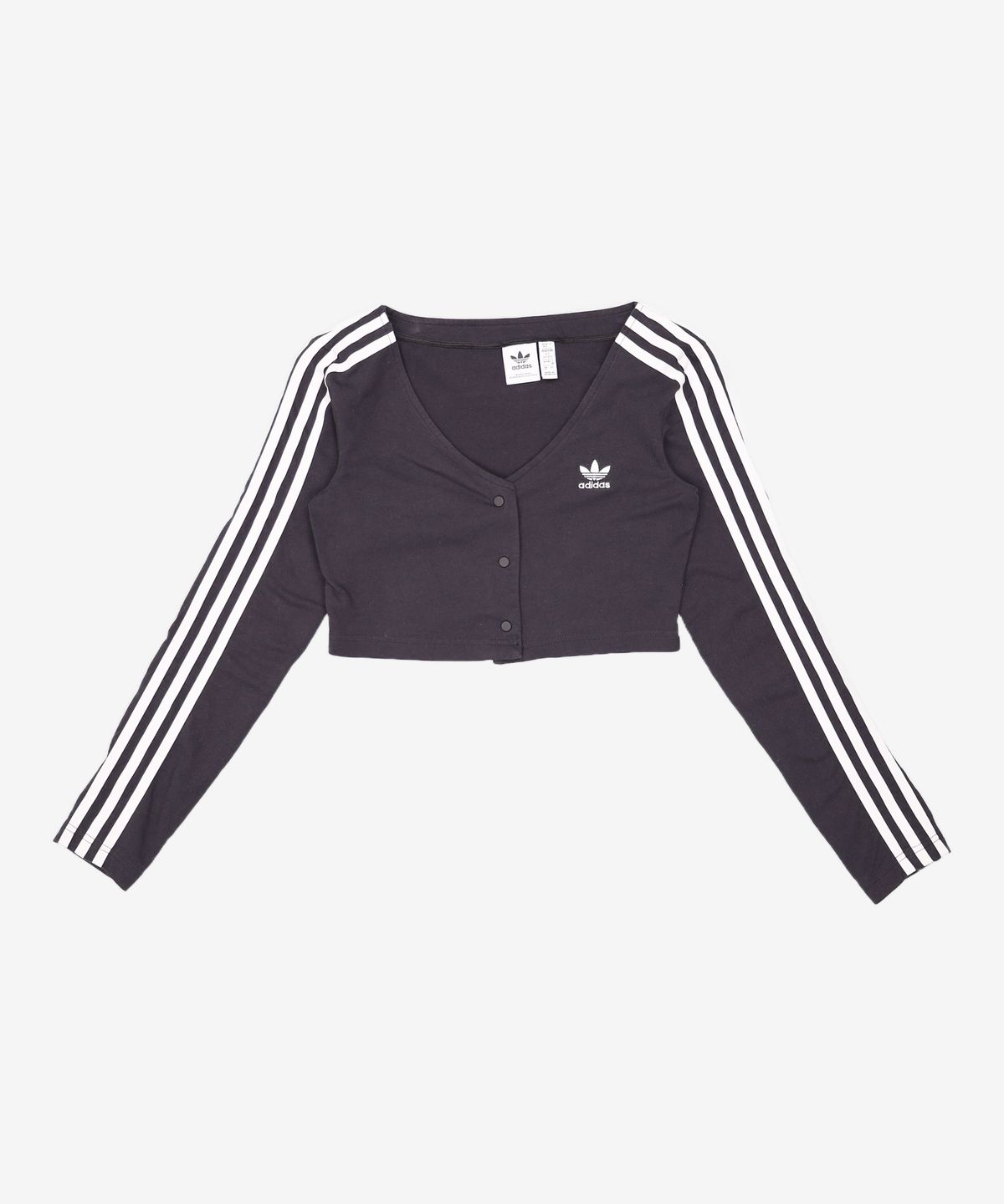 아디다스(ADIDAS) 3S 버튼 긴팔 티 - 블랙 / IC5473 S