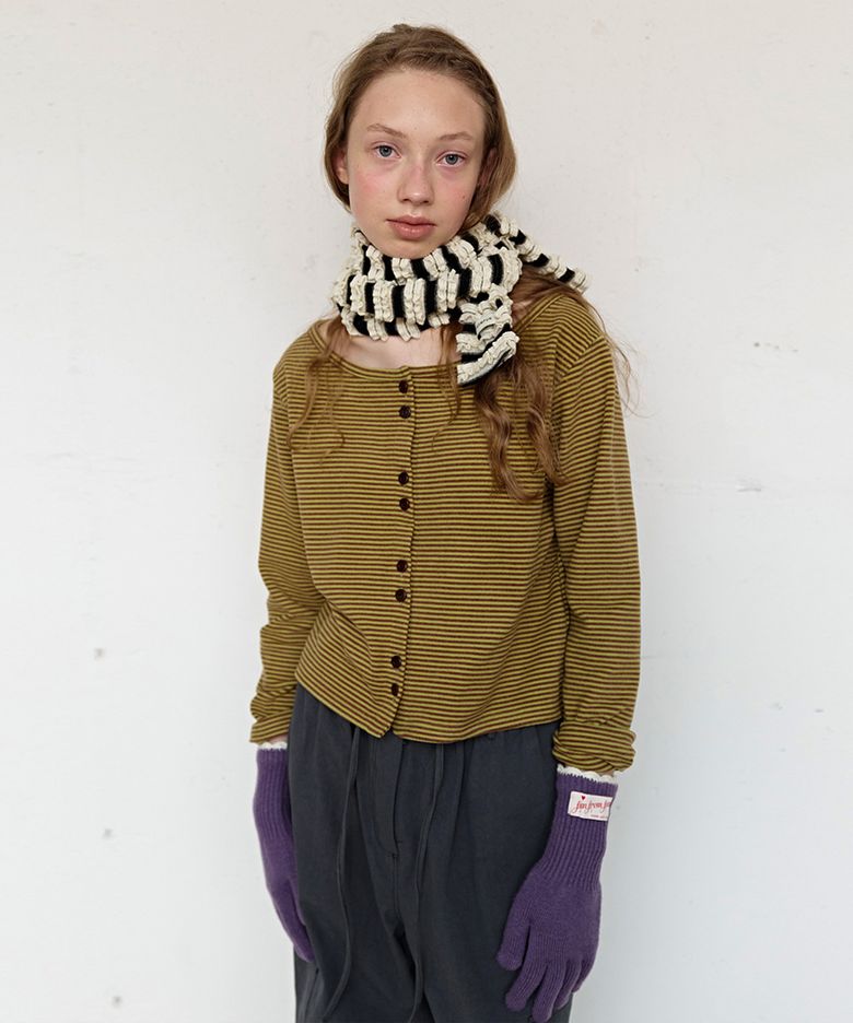 Boat Neck Cardigan, Pickle Green