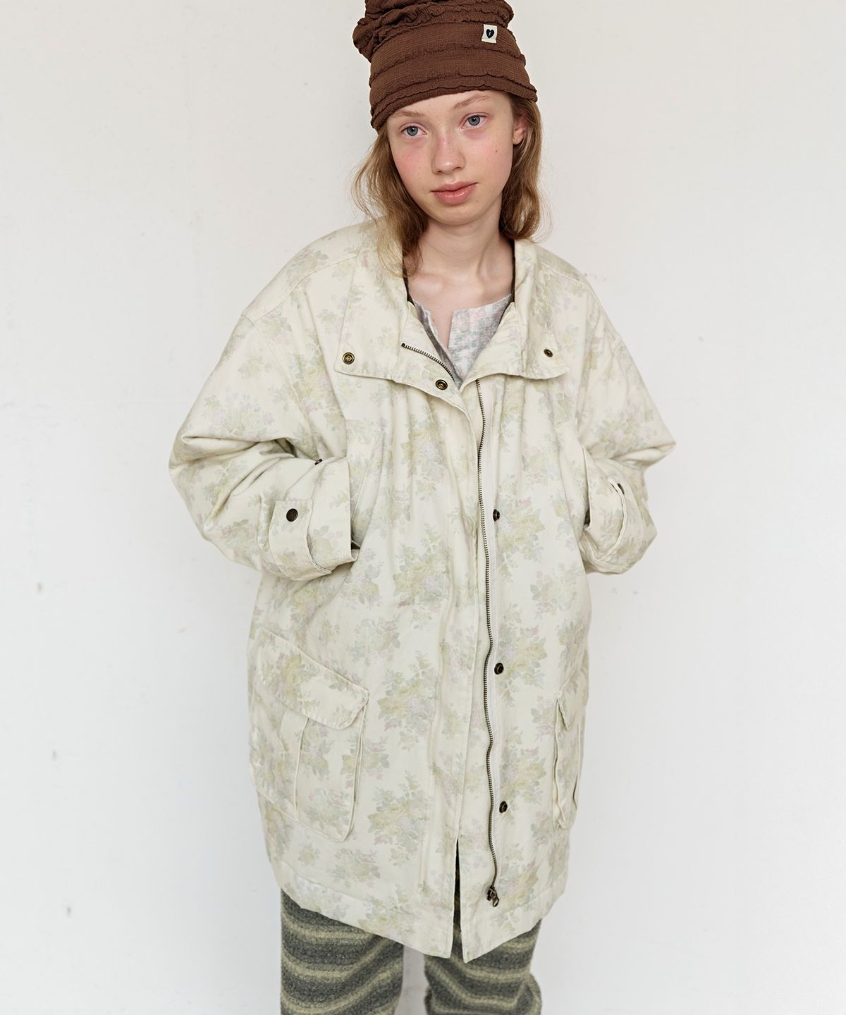 펀프롬펀(FUNFROMFUN) Floral Wallpaper Jumper, Beige