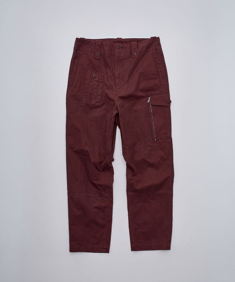 WASHED COMBAT TROUSERS RED