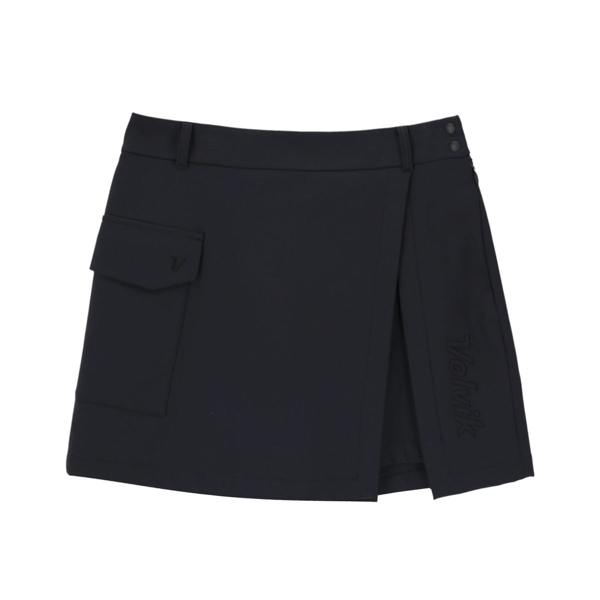 볼빅 골프웨어(VOLVIK GOLFWEAR) 여성 골프 카고 스코츠 4부 팬츠 VLHPP901_BK