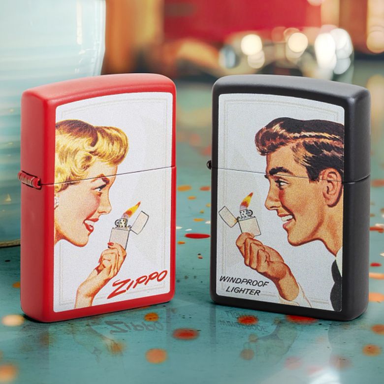 46295 Vintage Ad Lighter Set