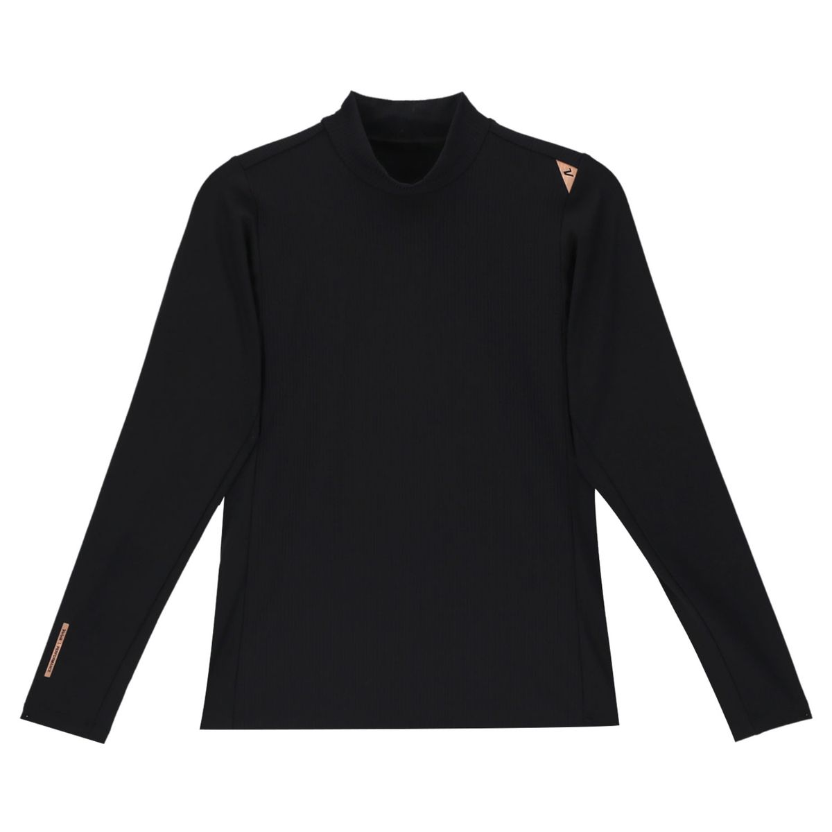 볼빅 골프웨어(VOLVIK GOLFWEAR) 여성 LAB 여성 골지 포인트 터틀넥 티셔츠 VLTSP904_BK