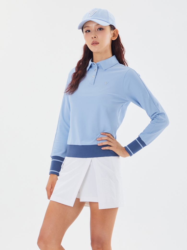 여성 골프 폴로 조직물 블루종 티셔츠 VLTSP901_LL