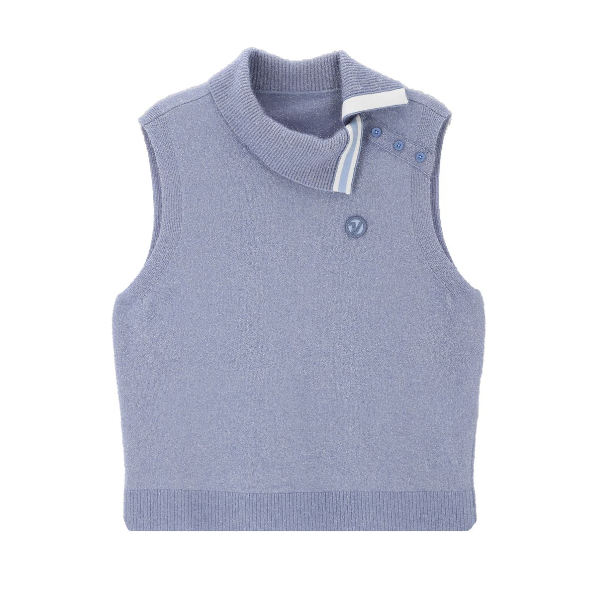 볼빅 골프웨어(VOLVIK GOLFWEAR) 여성 골프 여밈 단작 메탈사 오버핏 베스트 VLKVP801_LL