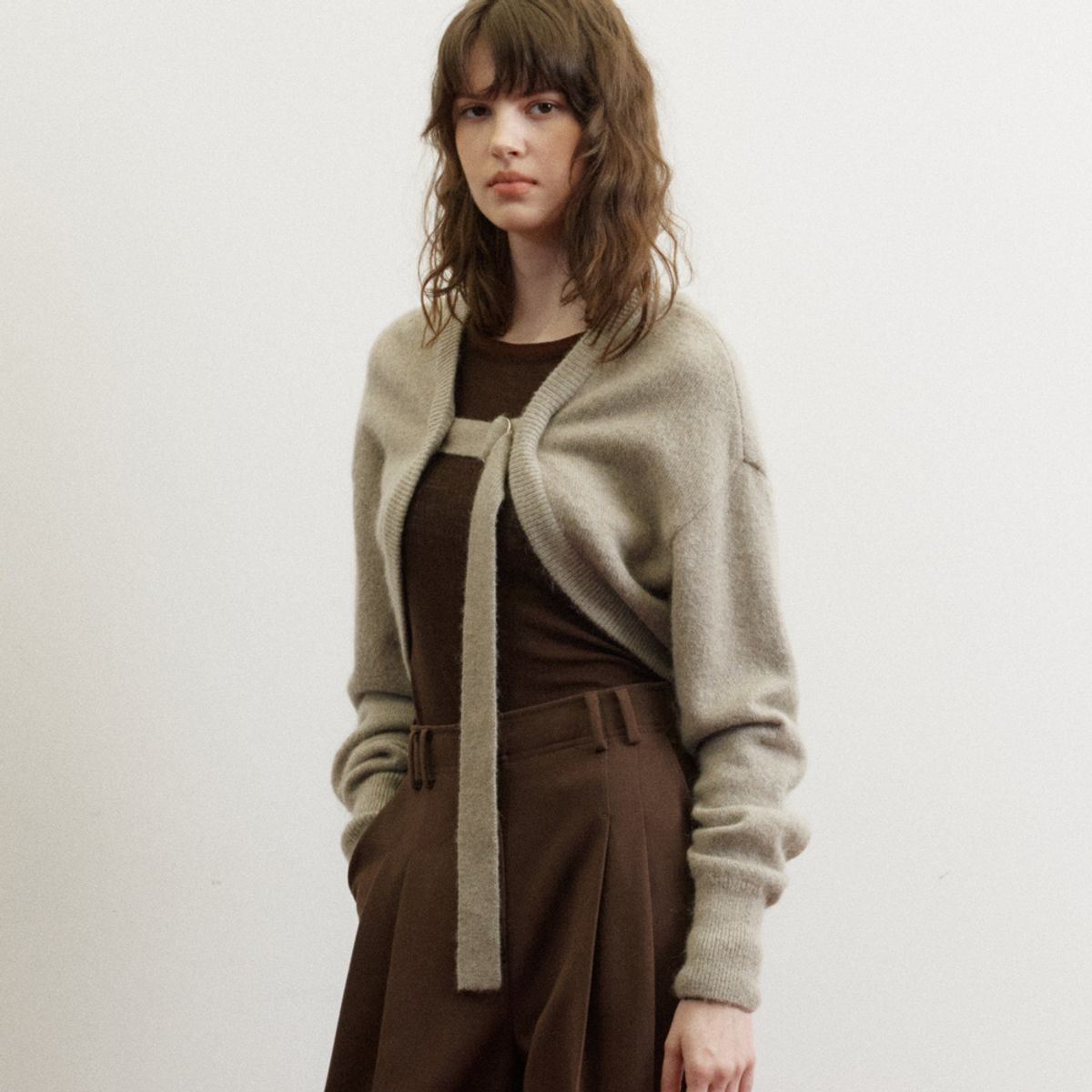 퍼블리카엑스(PUBLICKA X) HEIDI KNIT CARDIGAN SIMPLY TAUPE