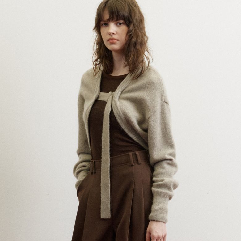 HEIDI KNIT CARDIGAN SIMPLY TAUPE