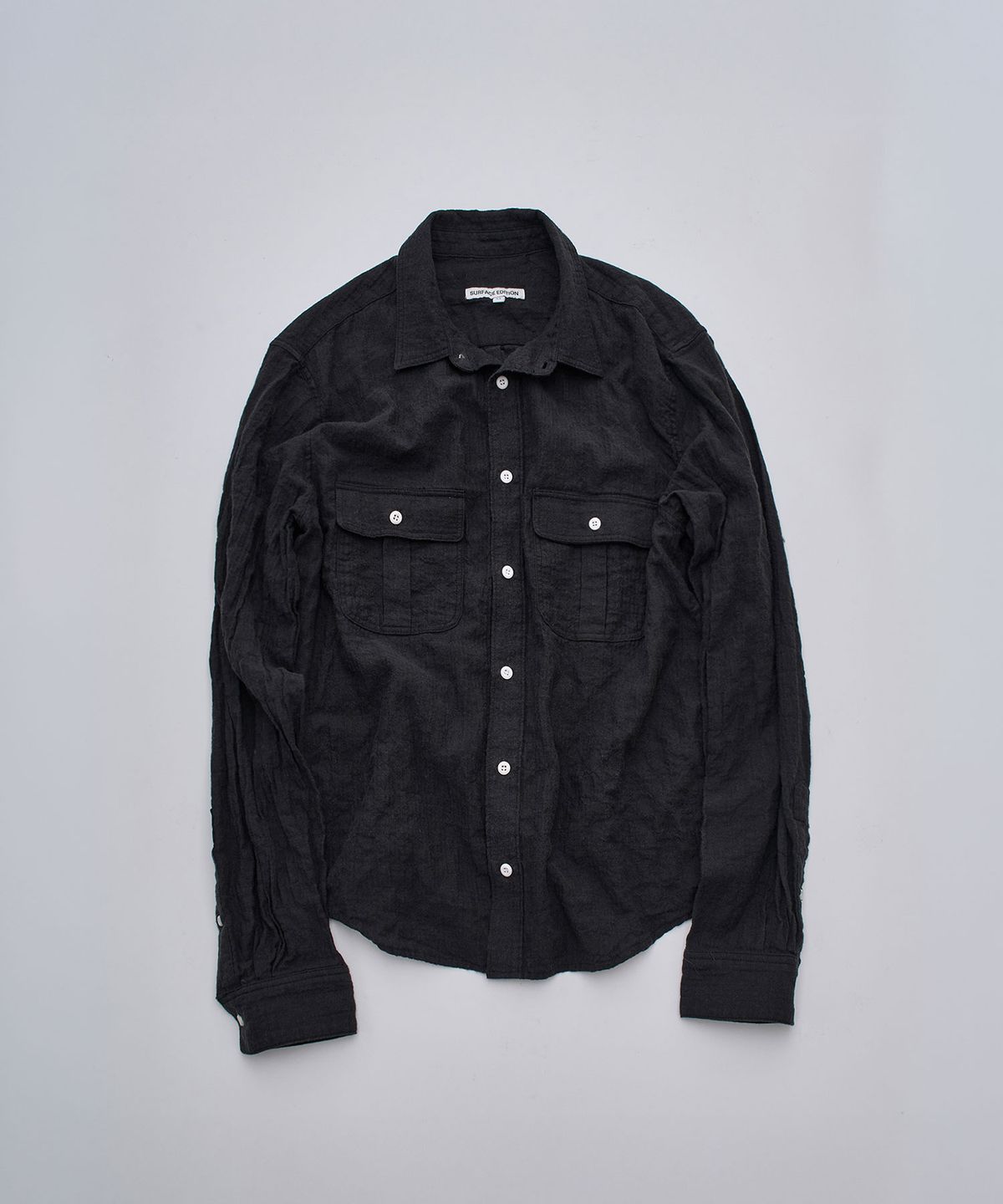 서피스에디션(SURFACE EDITION) BRUSHED WORK SHIRTS BLACK