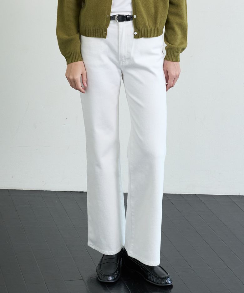 Slim Straight Denim_White