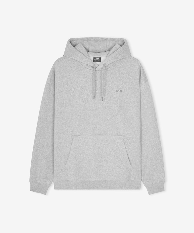 NBN0G41053 / UNI NEW GREY 레터링 기모 후드티 (M/GRAY)