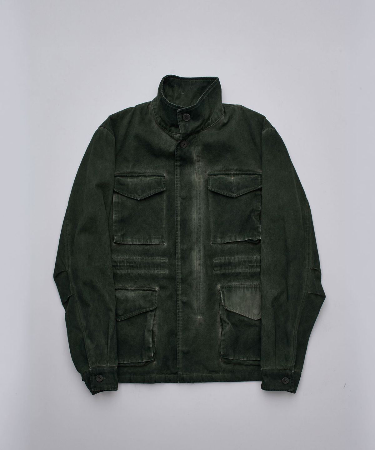 서피스에디션(SURFACE EDITION) OVERDYED FIELD JACKET WASHED GREEN