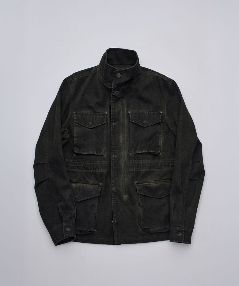OVERDYED FIELD JACKET WASHED BLACK
