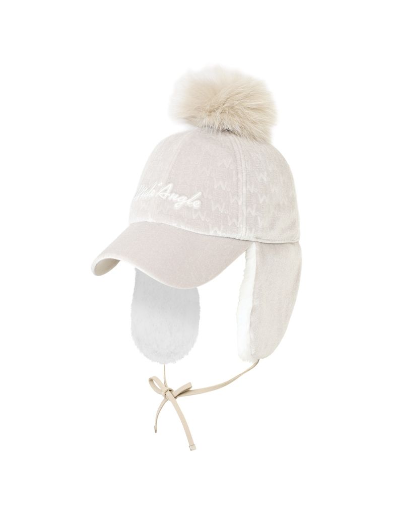 TO 로고불박 트래퍼 방한 캡_WARM GREY_WWW26C102L