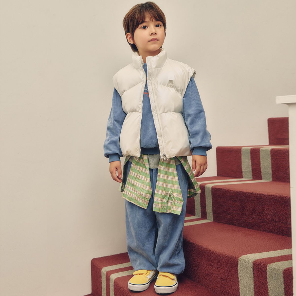 베네통키즈(BENETTONKIDS) 샤이닝 쉘론 베스트_QAVT01661IV