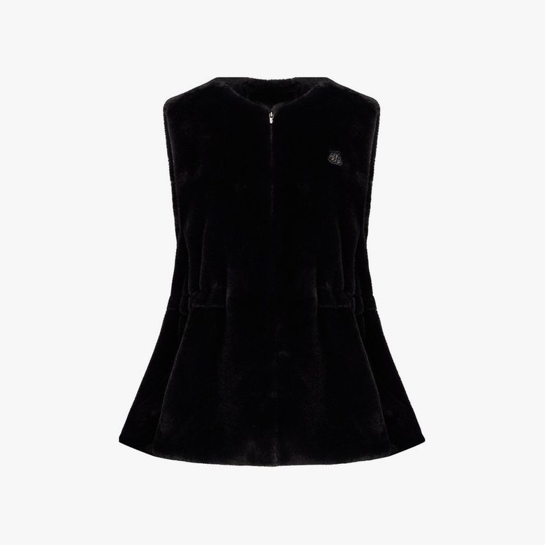 페이크 퍼 플레어 베스트 (블랙)