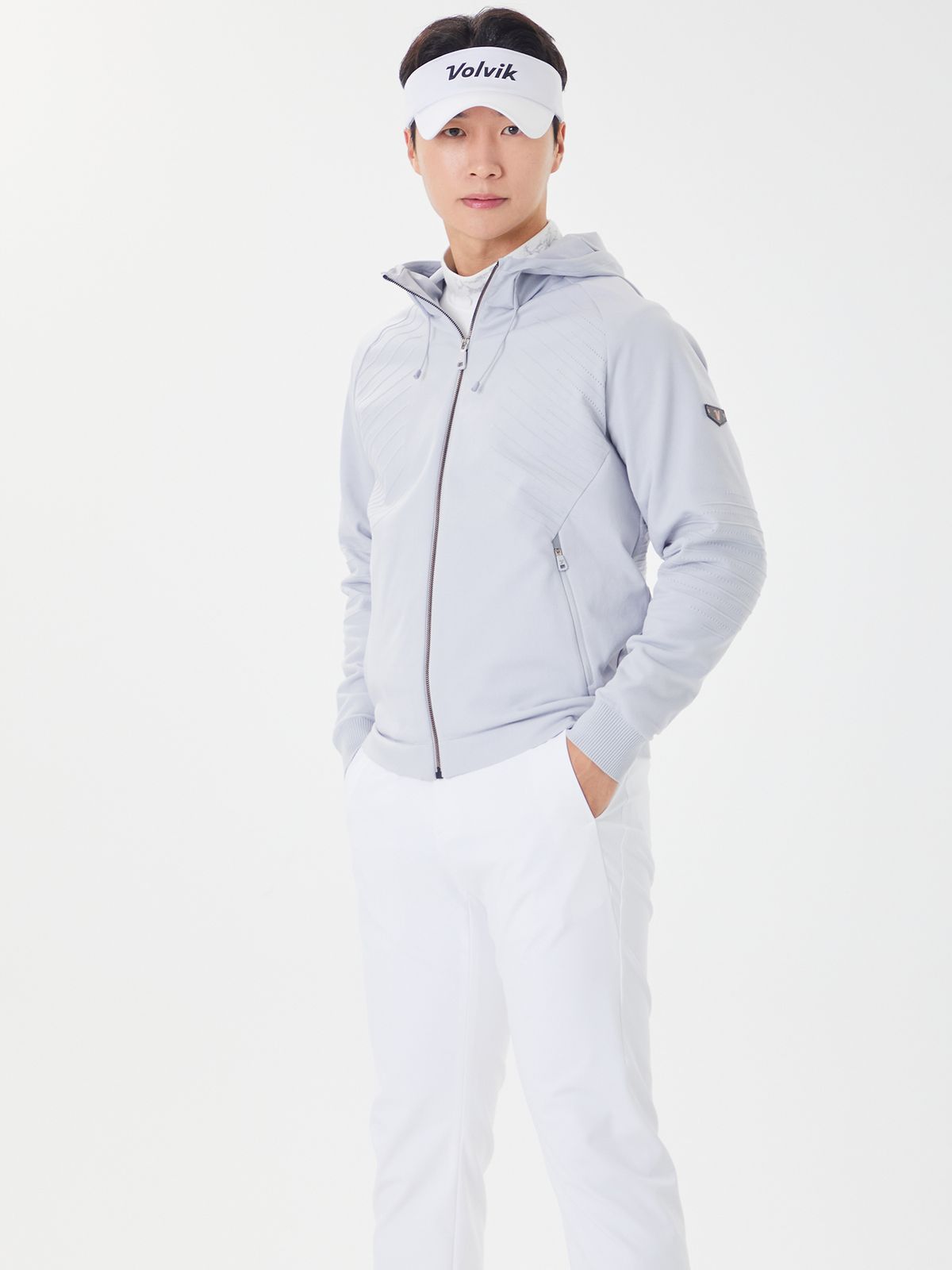 볼빅 골프웨어(VOLVIK GOLFWEAR) 남성 LAB 남성 조직감 후드 풀집 가디건 VMMSP903_LG