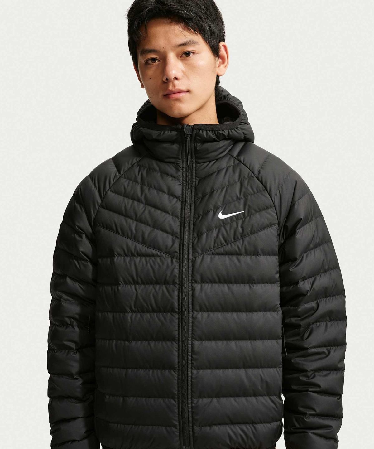 나이키(NIKE) 윈드러너 경량 다운 마이크로채널 재킷 M - 블랙:화이트 / JA0742-010