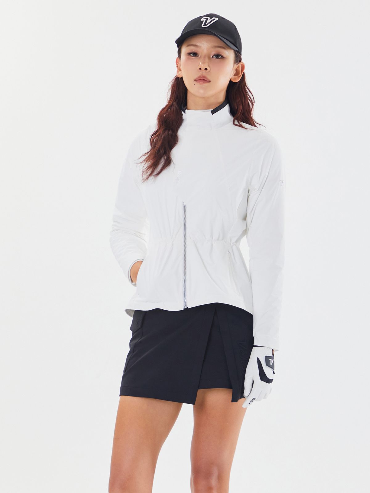 볼빅 골프웨어(VOLVIK GOLFWEAR) 여성 골프 모션테크 바람막이 자켓 VLWBP902_OW