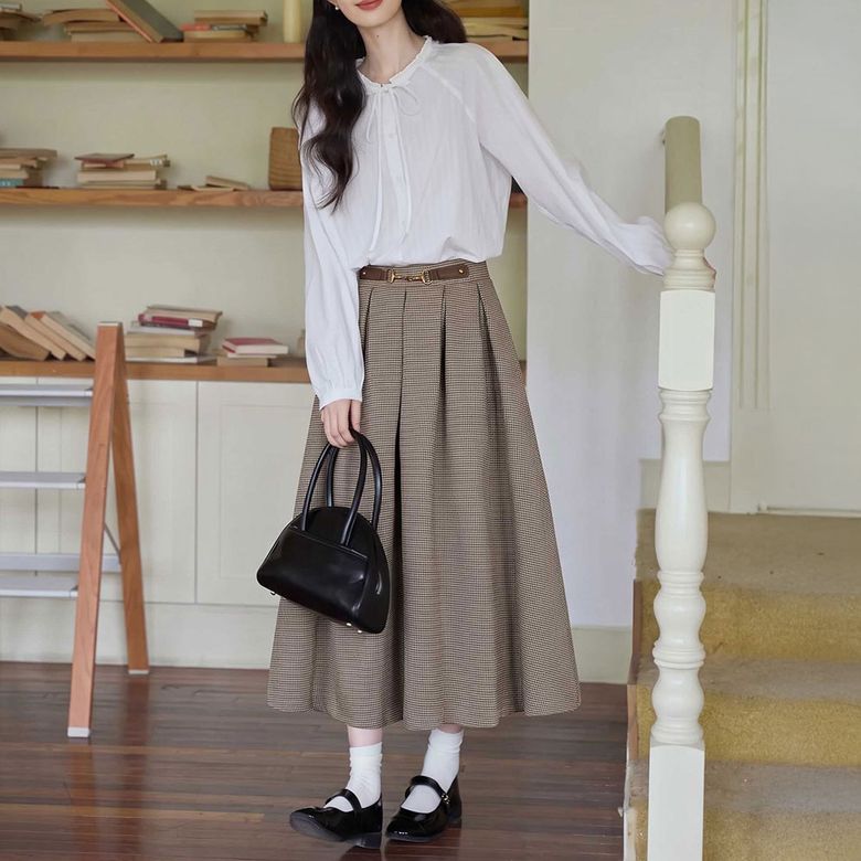 LS_Houndstooth skirt