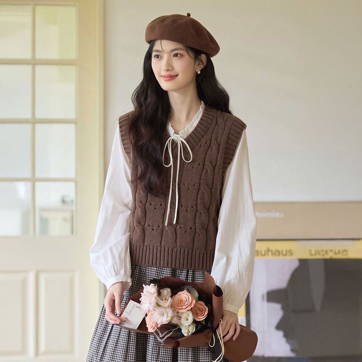 랭썬(LANGSON) LS_Hollow sweater vest