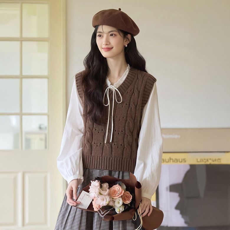 LS_Hollow sweater vest