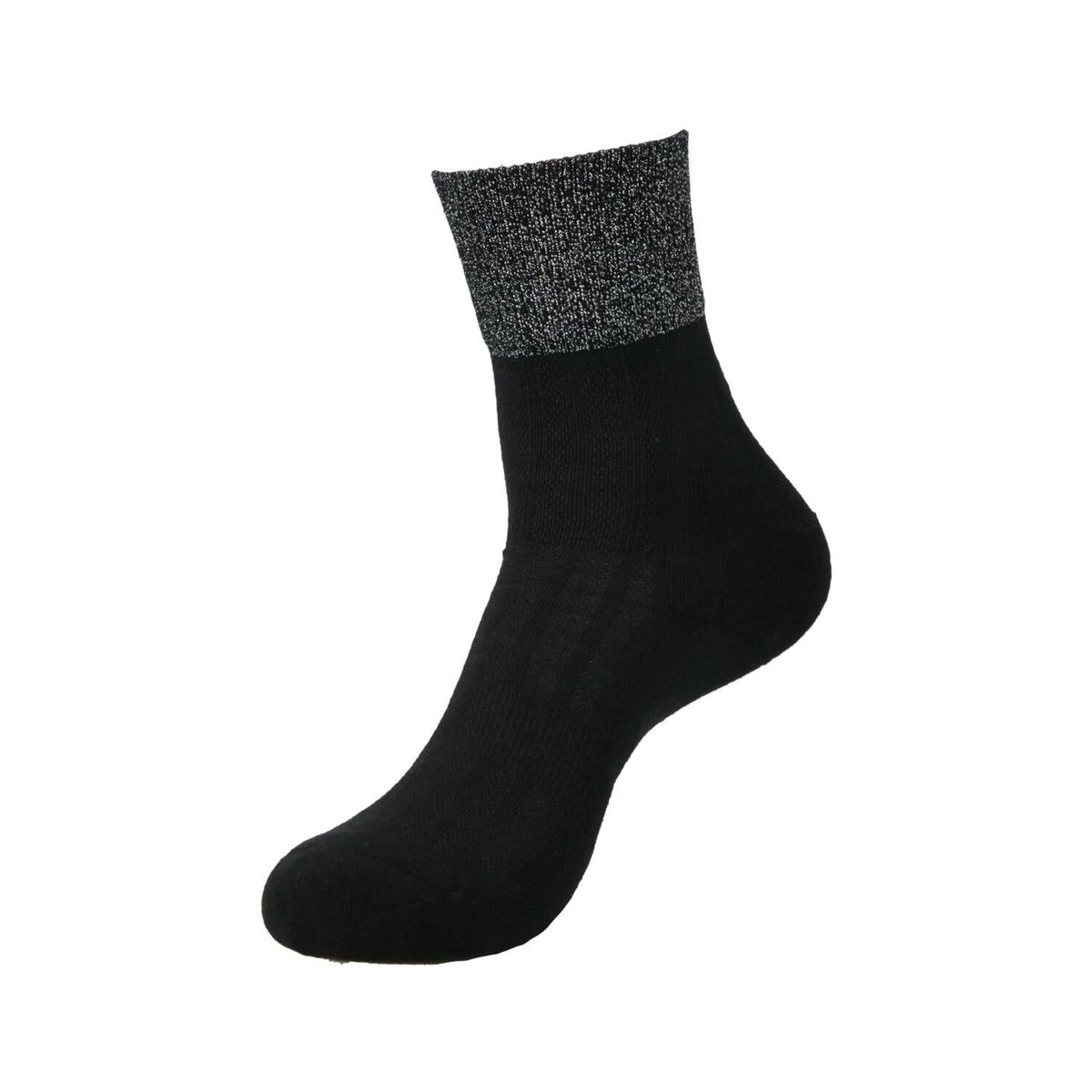 볼빅 골프웨어(VOLVIK GOLFWEAR) 여성 골프 글리터 중목 삭스 VLAOP804_BK