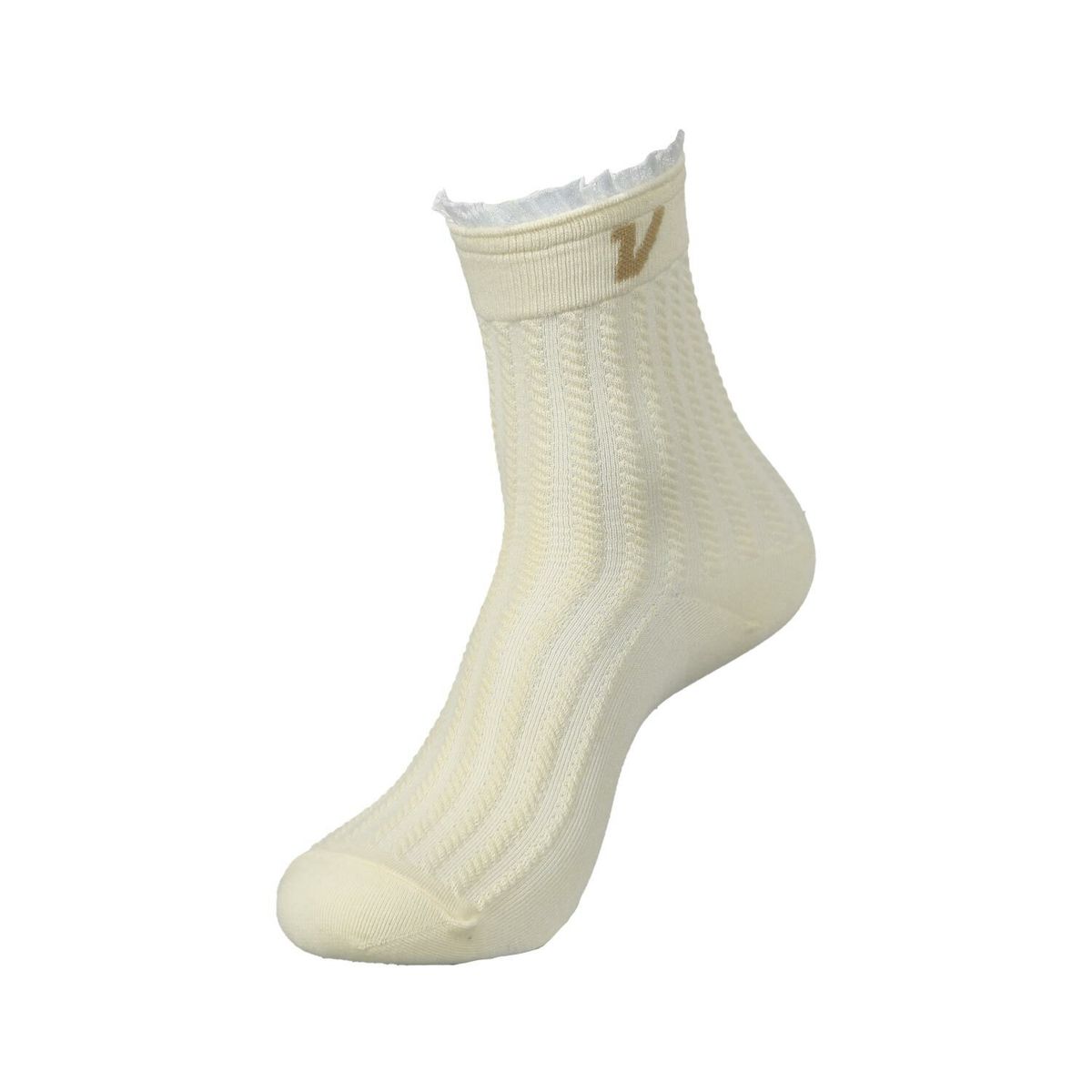 볼빅 골프웨어(VOLVIK GOLFWEAR) 여성 골프 프릴 중목 삭스 VLAOP803_IV