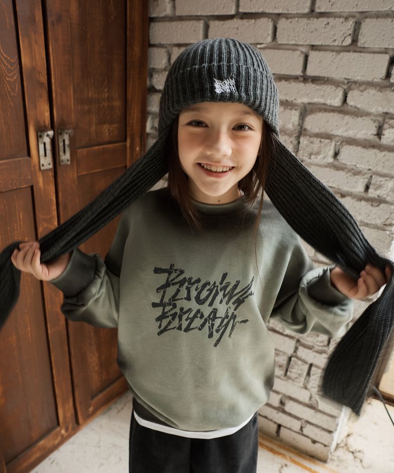 KIDS SPRAYED CRUSH TAG CREWNECK - MINT