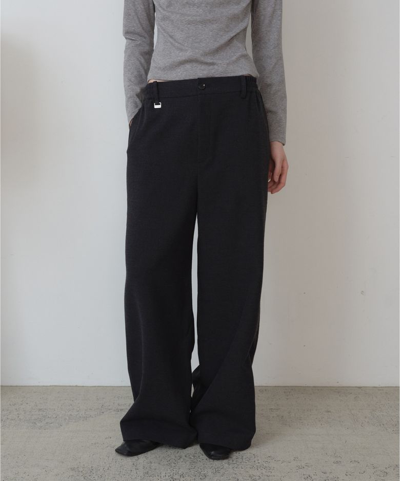 윈터 울 밴딩 팬츠 Navy Black