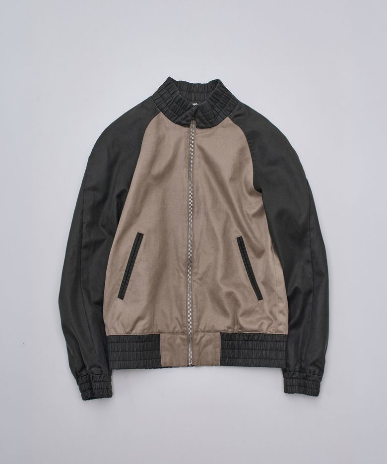 CONTRAST ZIP UP JACKET BEIGE